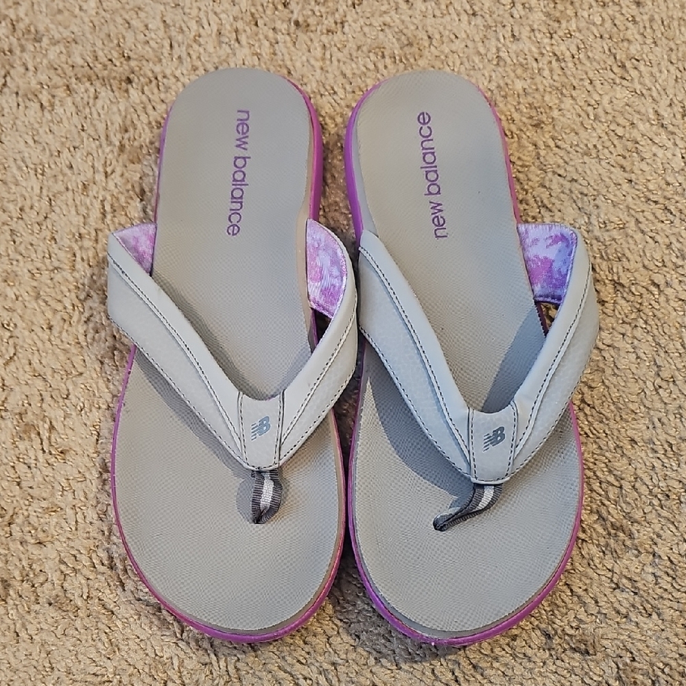 New Balance Gray and Purple Sandals
